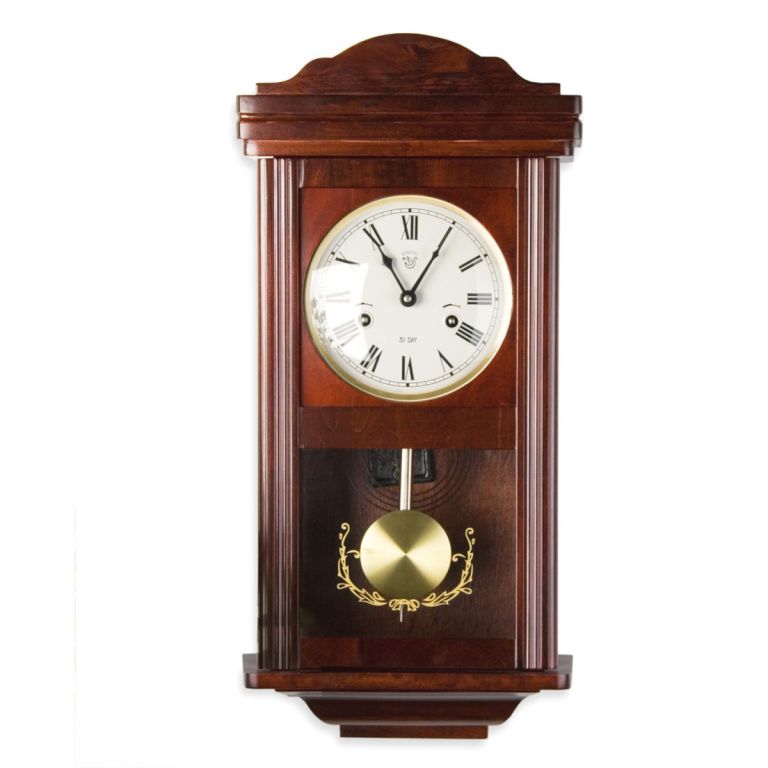 Nástenné kyvadlové hodiny THESEUS mahagón - 60 cm