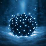 VOLTRONIC Vianočná reťaz 60 m, 600 LED, studená biela