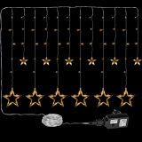 VOLTRONIC Vianočný záves hviezdy 150 LED, teplá biela