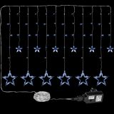Vianočná dekorácia - svietiace hviezdy,150 LED, studenobiele