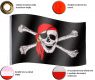 Pirátska vlajka Jolly Roger - 120 cm x 80 cm