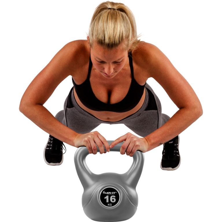 Obrázok MOVIT M63184 Kettlebell činka sivá - 8 kg