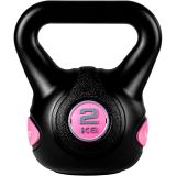 MOVIT Kettlebell činka - 2 kg, čierna/ružová