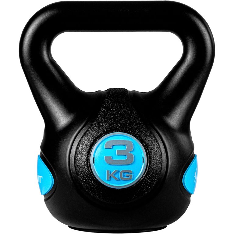 Obrázok MOVIT Kettlebell činka - 3 kg, čierna/svetlomodrá