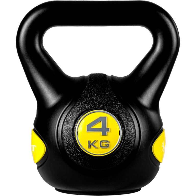 Obrázok MOVIT Kettlebell činka - 4 kg, čierna/žltá