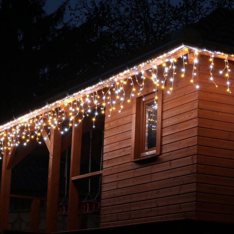 Obrázok VOLTRONIC svetelný dážď - 400 LED, teplá/studená biela