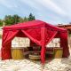 Záhradný párty stan - 3 x 3 m, vínová + 4 bočnice