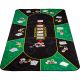 Skladacia pokerová podložka, zelená/čierna, 200 x 90 cm