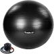 MOVIT Gymnastická lopta s nožnou pumpou, 85 cm, čierna