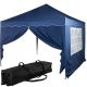 INSTENT záhradná párty stan, 3 x 3 m, modrý + 2 bočnice