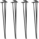 STILISTA nábytková noha z 3 tyčiek, 60 cm, strieborná