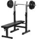 MOVIT posilňovacia lavica čierna + sada činiek 30 kg