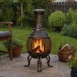 STILISTA terasový krb, 89 cm, bronzový