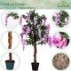 PLANTASIA umelý strom, 120 cm, Wisteria, ružová