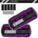 MOVIT Neoprénové reflexné záťažové manžety, 2x2kg, fialové