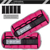 MOVIT Neoprénové reflexné záťažové manžety, 2x3 kg, ružové