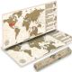 Stieracia mapa sveta v antik vintage štýle - 100 x 45 cm