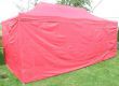 Záhradný párty stan DELUXE nožnicový + bočná stena - 3 x 6 m červená