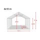 Záhradný párty stan PREMIUM, 4 x 10 m, 500 g/m²