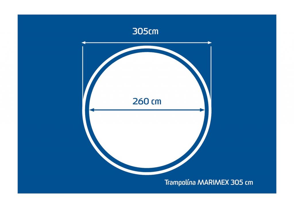 Obrázok Trampolína Marimex 305 + ochranná sieť + rebrík (8590517012556)