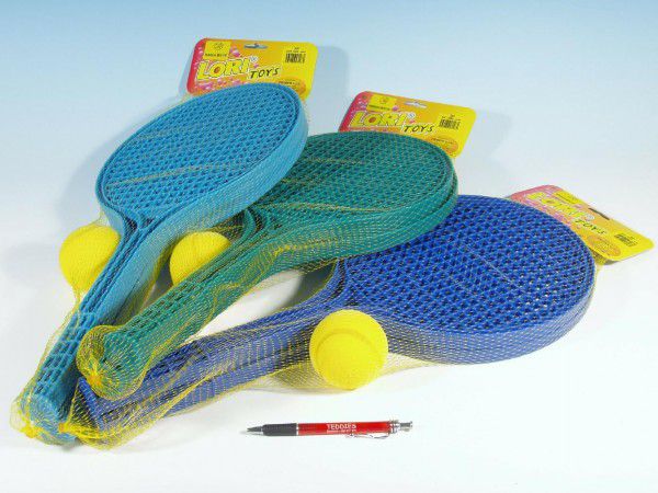 Obrázok Soft tenis plast barevný+míček 53cm v síťce