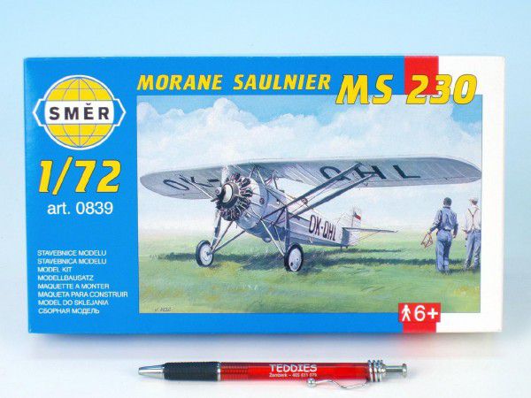 Obrázok Model Morane Saulnier MS 230 9,4x14,6cm v krabici 25x14,5x4,5cm