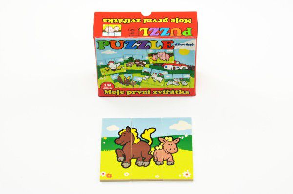 Obrázok TEDDIES Dřevěné puzzle - Moje první zvířátka