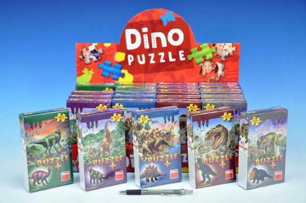 Obrázok Puzzle Dinosauři 23,5x21,5cm 60 dílků + figurka - 6 druhů