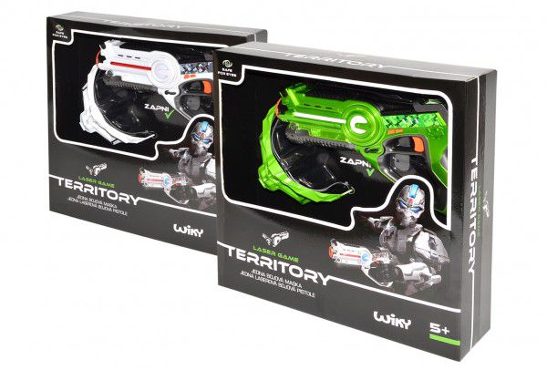 Obrázok Territory laser game - single set (1 pistole, 1 maska) plast na baterie asst 2 barvy v krabici