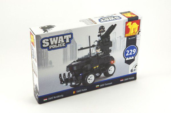 Obrázok Stavebnice Dromader SWAT Policie Auto 229ks plast v krabici 32x21,5x5cm