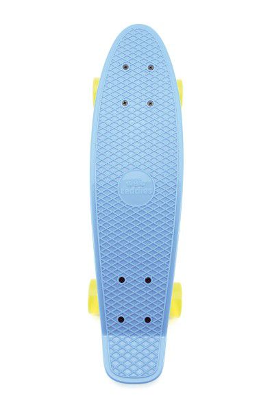 Obrázok Skateboard - pennyboard 60cm nosnost 90kg, kovové osy, modrá barva, žlutá kola