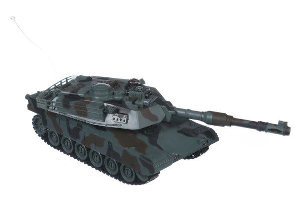 Obrázok Tank RC plast 33cm M1A2 27MHz na baterie+dobíjecí pack se zvukem a světlem v krabici 40x15x19cm