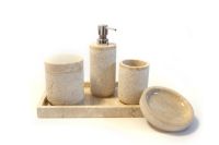 Kamenná kúpeľňová sada Cream