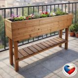 Záhon na vysokých nohách s náterom, 124 x 26 x 87 cm