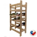 Drevený stojan na víno pre 24 fliaš