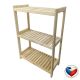 Drevený regál, 3 police, 93 x 50 x 33 cm
