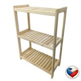 Drevený regál, 3 police, 93 x 70 x 33 cm