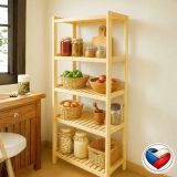 Drevený regál, 5 políc, 173 x 80 x 33 cm