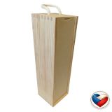 Drevená darčeková krabička na víno 11×35×10 cm, česká výroba