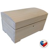 Drevená uzamykateľná truhlička, 20 x 11 x 12,5 cm