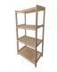 Drevený regál so 4 policami, 133 x 80 x 43 cm