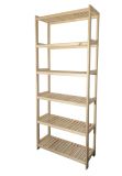 Drevená policová jednotka, 6 políc, 80 x 213 x 43 cm