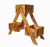 Zostava drevených kvetináčov, 68 x 56 x 24 cm