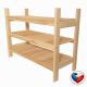 Drevený regál s 3 policami, rozmery 60 × 64 × 25 cm