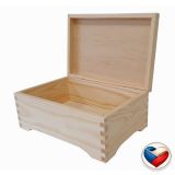 Drevená krabica s vekom 30×20×13 cm, borovica, česká výroba