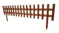 Drevený plôtik k záhonom, borovica/smrek, 100 x 20/35 x 4 cm
