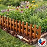 Drevený plôtik k záhonom, borovica/smrek, 100 x 20/35 x 4 cm