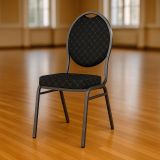 Kvalitná stolička kovová Monza - čierna