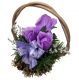 Kvetinový košík strednej veľkosti, fialový