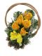 Kvetinový košík strednej veľkosti, žltý